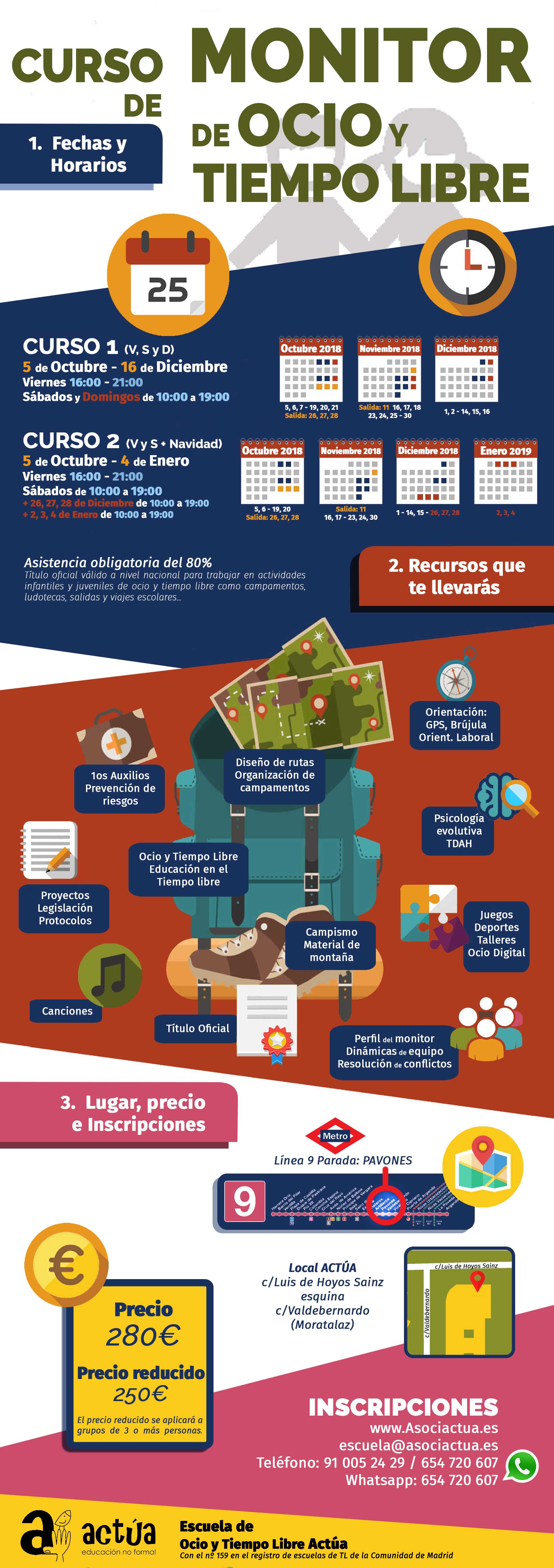 cartel curso monitores madrid otono 2018